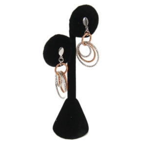 Black Velvet Earring Jewelry Display Holder Elegant Fancy Circle Earring Stand