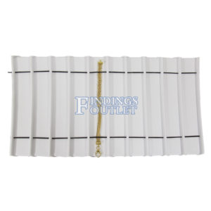 White Faux Leather 10 Slot Bracelet Jewelry Display Holder Full Size Tray Liner Straight