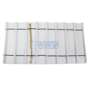 White Faux Leather 8 Slot Bracelet & Watch Jewelry Display Holder Full Size Tray Liner Straight