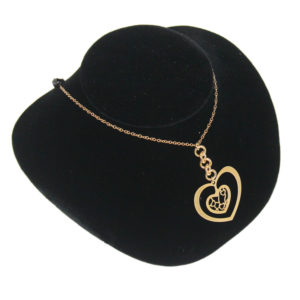 Black Velvet Necklace Chain Jewelry Display Holder Neckform Bust Stand