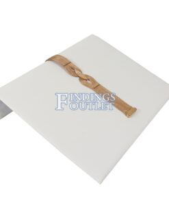 thumbnail image 2 of White Faux Leather Medium Contour Bracelet Display Stand – Jewelry Holder 2 of 6