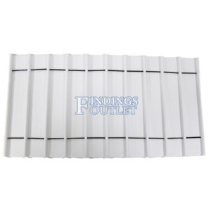 White Faux Leather 10 Slot Bracelet Jewelry Display Holder Full Size Tray Liner Plain