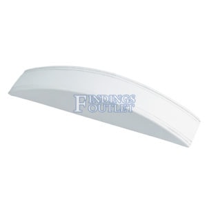 White Faux Leather Single Bracelet Jewelry Display Holder Low Elegant Fancy Ramp Angle