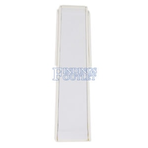 White Faux Leather Single Bracelet Jewelry Display Holder Ramp Stand Showcase Back