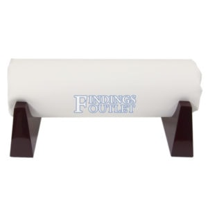 Rosewood White Faux Leather 5 Bracelet Bangle Jewelry Display Holder Stand Plain