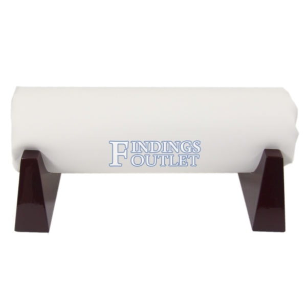 Rosewood White Faux Leather 5 Bracelet Bangle Jewelry Display Holder Stand Plain