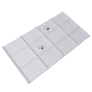 White Faux Leather 12 Compartment Jewelry Display Holder Full Size Tray Liner