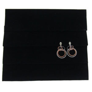 Black Velvet 16 Pair Earring Jewelry Display Holder Velvet Easel Earring Pad