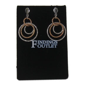 Black Velvet Earring Jewelry Display Holder One Pair Earring Stand Stud Dangling Straight