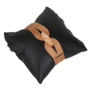 Black Faux Leather Pillow Jewelry Display Holder Bracelet Watch Showcase Cushion