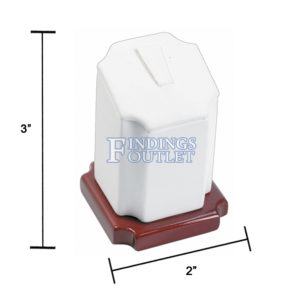 Rosewood White Faux Leather Single Ring Jewelry Display Holder Small Tower Stand Dimensions