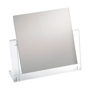Countertop Adjustable Frosted Acrylic Frame Glass Mirror Retail Jewelry Makeup