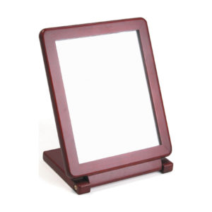 Countertop Rosewood Wooden Frame Folding Large Glass Mirror Retail Jewelry Makeup