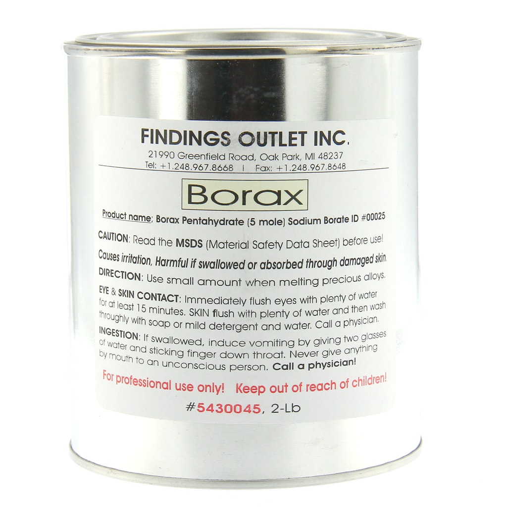 Borax Flux 1/2 Pound Melting Gold Silver Crucible Glaze Jewelry