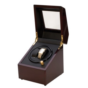 Automatic Double Wooden Rotating Watch Winder