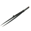 Dumont Fine Point Locking Black Stainless Steel Diamond Tweezer