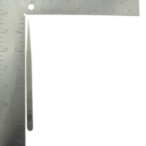 Grooved Stainless Steel Fine Point Italian Diamond Tweezer Measurement