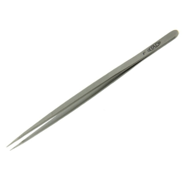 Grooved Stainless Steel Fine Point Italian Diamond Tweezer