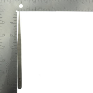 Grooved Stainless Steel Medium Point Italian Diamond Tweezer Measurement