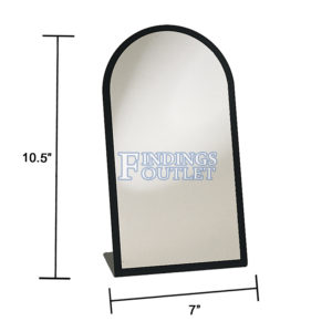 Countertop Black Frame Glass Mirror Retail Jewelry Makeup Stand Dimension