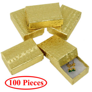 2" x 1.25" Gold Cotton Filled Gift Box