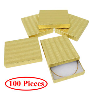 6.25" x 5.25" Gold Cotton Filled Gift Box