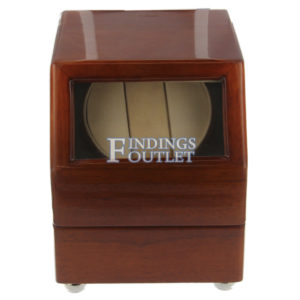Single Automatic Wooden Rotating Watch Winder Front