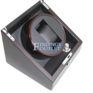 Automatic Single Wooden Rotating Watch Winder Angle Zoom