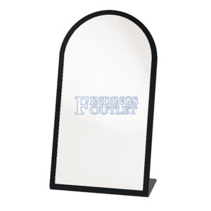 Countertop Black Frame Glass Mirror Retail Jewelry Makeup Stand Angle
