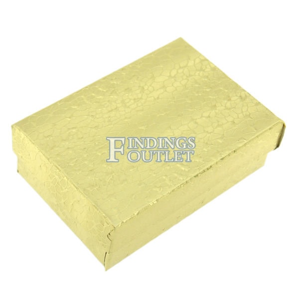 3.25" x 2.25" Gold Cotton Filled Gift Box Closed