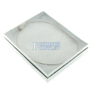 6.25" x 5.25" Silver Cotton Filled Gift Box Filled