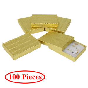 5.5" x 4" Gold Cotton Filled Gift Box