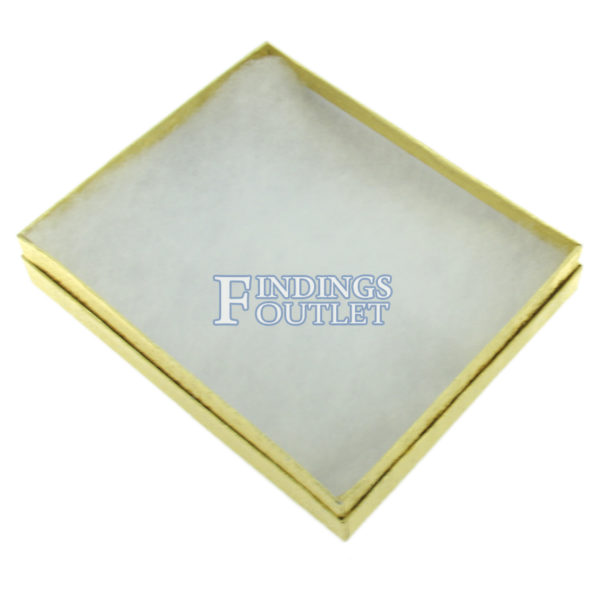 6.25" x 5.25" Gold Cotton Filled Gift Box Empty