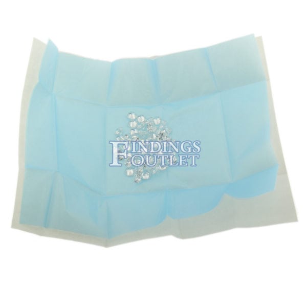 Antwerp Style Diamond Gemstone Parcel Paper Blue & White Watermarked Open