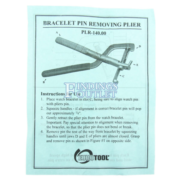 Watch & Bracelet Link Pin Removing Pliers Plier Instructions