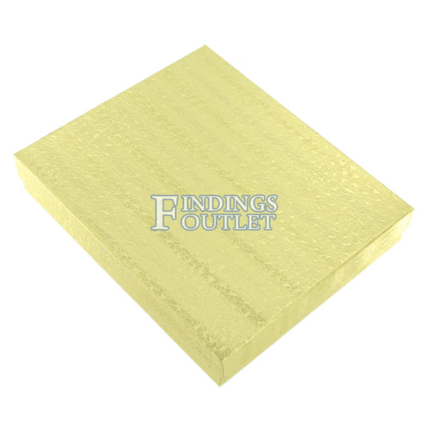 6.25" x 5.25" Gold Cotton Filled Gift Box Closed