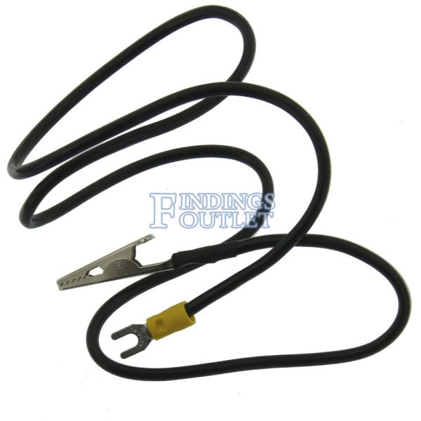 Lead Alligator Clips Black Extended