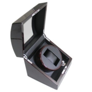 Automatic Single Wooden Rotating Watch Winder