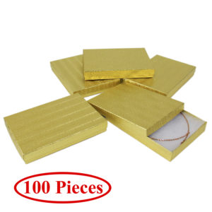 7" x 5" Gold Cotton Filled Gift Box