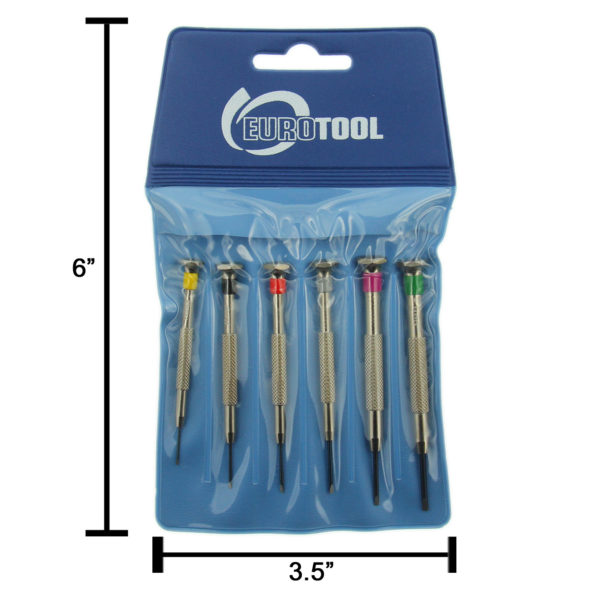 Deluxe Fixed Blade Mini Screwdriver Set Pack Pack Measurement