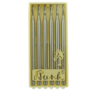 Busch Cylinder Square Carbide Bur Figure 21 Pack of 6 Jewelry Burs 008-012 Made In Germany Pack