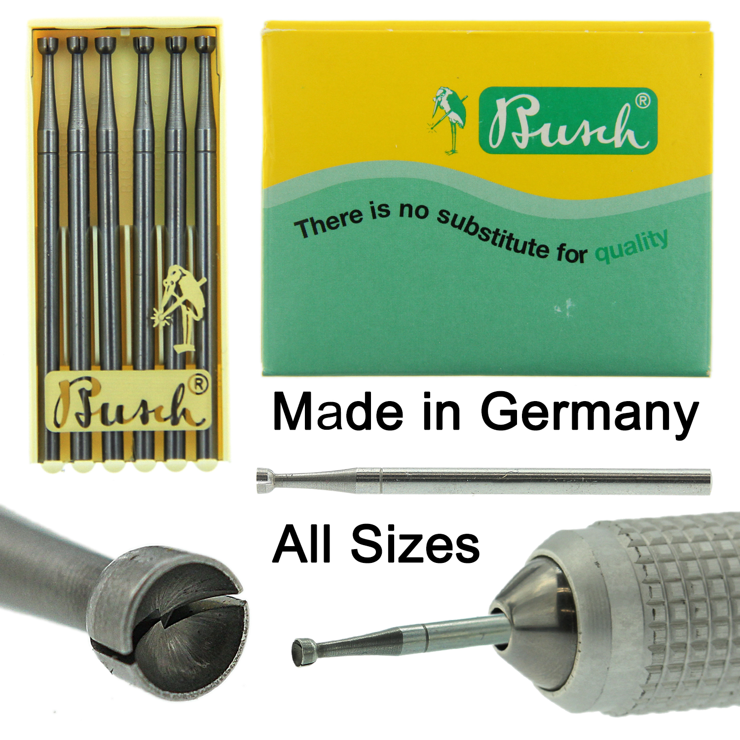 Swiss Made 4mm Cup Bur Fig 77B 040 - Concave Cutter For Jewelry Stone Setting | Vanadium Steel