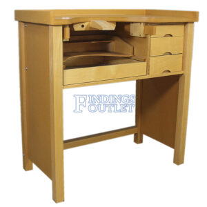 Hardwood Jewelry Workbench With Four Drawers Angle