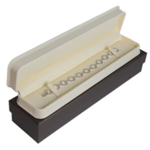 Cream Soft Leather Bracelet Box Display Jewelry Gift Box 1 Dozen