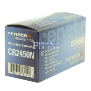 Renata CR2450 Watch Battery 3V Lithium Swiss Made Cell Box Angle