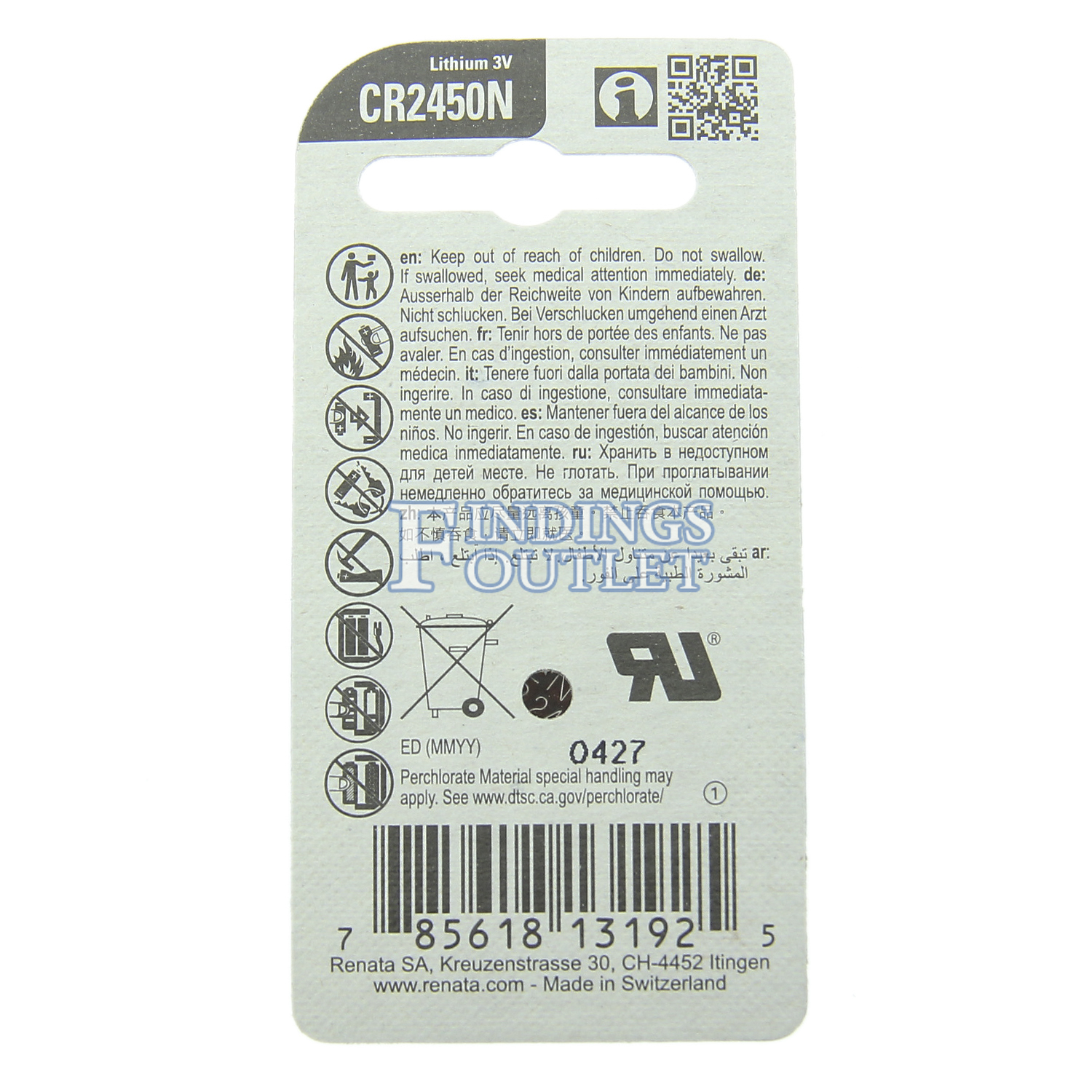 CR2450 Renata Batteries, Battery Products