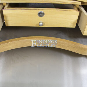 Hardwood Jewelers Workbench With Three Drawers Tray