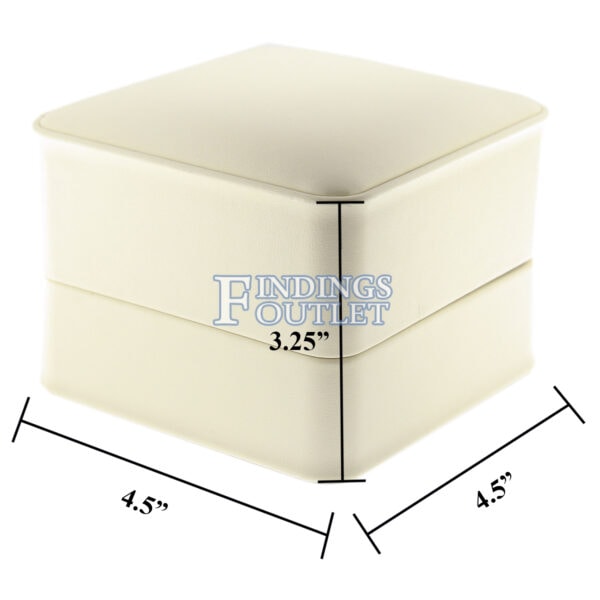 Cream Soft Leather Watch Box Display Jewelry Gift Box 1 Dozen Dimensions