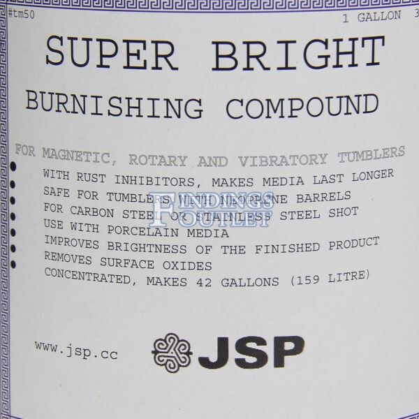 Super Bright Burnishing Compound Label