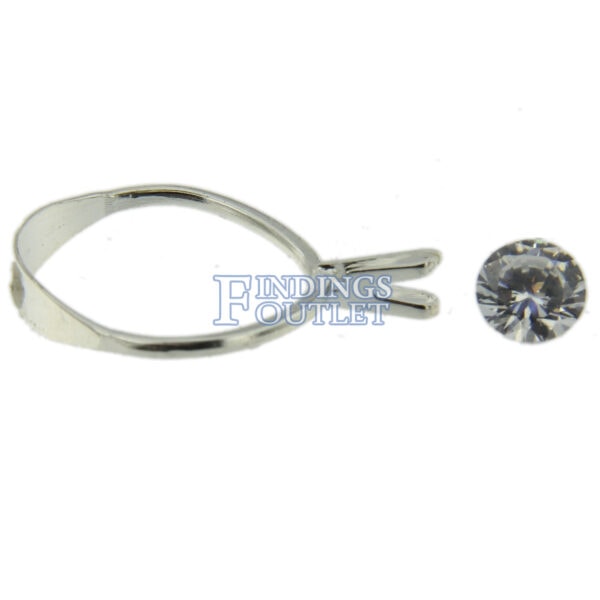 Diamond Gemstone Holder Ring Display Adjustable Prong Silver Tone Jewelry Tool Loose